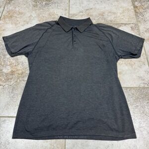 LULULEMON Metal Vent Tech Polo Men's XL Short Sleeve Deep Coal Black